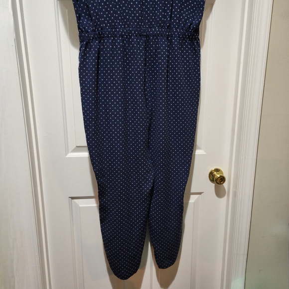 J. Crew Navy Polka Dot Jumpsuit With Pockets - Picture 6 of 9
